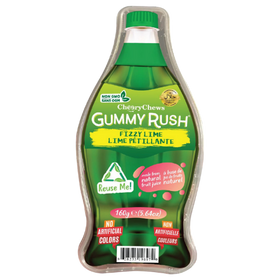 Gummy Rush Bottles Fizzy Lime 24X160G dimarkcash&carry