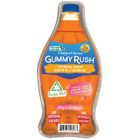 Gummy Rush Bottle Orange Soda 24X160G dimarkcash&carry