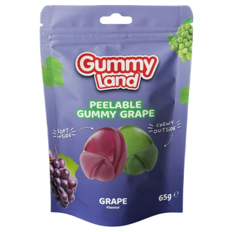 Gummy Land Peelable Gummy Grape (Halal) 12X65g dimarkcash&carry
