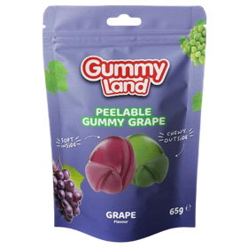 Gummy Land Peelable Gummy Grape (Halal) 12X65g dimarkcash&carry