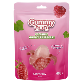 Gummy Land Peelable Gummy Raspberry (Halal) 12X65g dimarkcash&carry