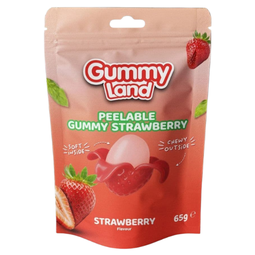 Gummy Land Peelable Gummy Strawberry (Halal) 12X65g dimarkcash&carry