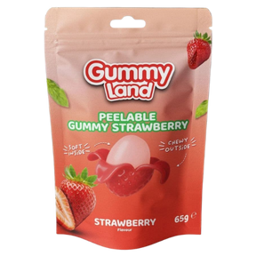 Gummy Land Peelable Gummy Strawberry (Halal) 12X65g dimarkcash&carry