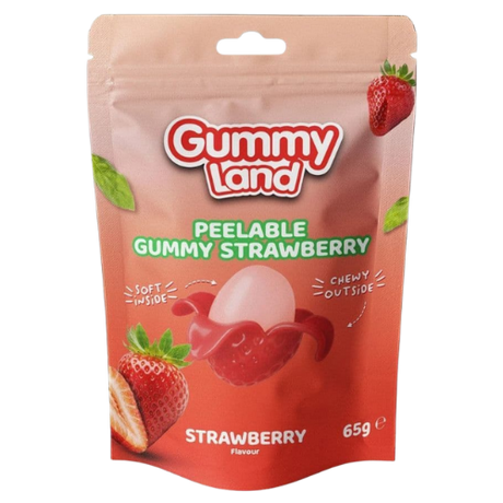 Gummy Land Peelable Gummy Strawberry (Halal) 12X65g dimarkcash&carry