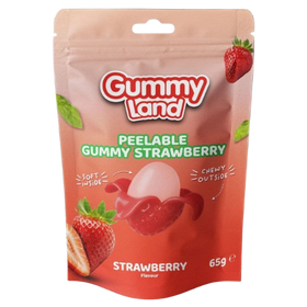 Gummy Land Peelable Gummy Strawberry (Halal) 12X65g dimarkcash&carry