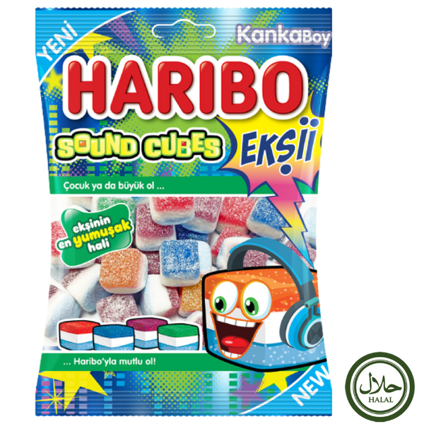 Haribo Halal Sound Cubes (Eksi) 24X80G dimarkcash&carry