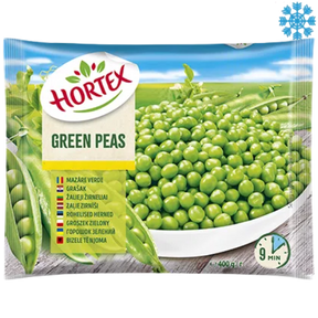 Hortex Green Peas 14X400G - Collection Only Frozen Product dimarkcash&carry