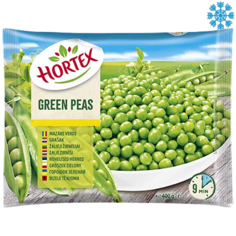 Hortex Green Peas 14X400G - Collection Only Frozen Product dimarkcash&carry