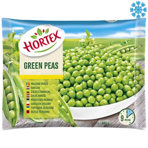 Hortex Green Peas 14X400G - Collection Only Frozen Product dimarkcash&carry