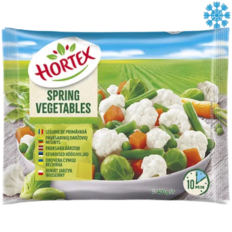 Hortex Spring Vegetables 14X400G- Collection Only Frozen Product dimarkcash&carry