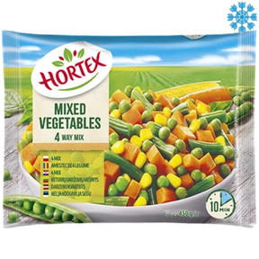 Hortex 4 Way Mix (Mixed Vegetables) 14X450G- Collection Only Frozen Product dimarkcash&carry