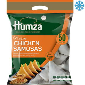 Humza Chicken Samosa 10X650G (20 Pieces) - Collection Only Frozen Product dimarkcash&carry