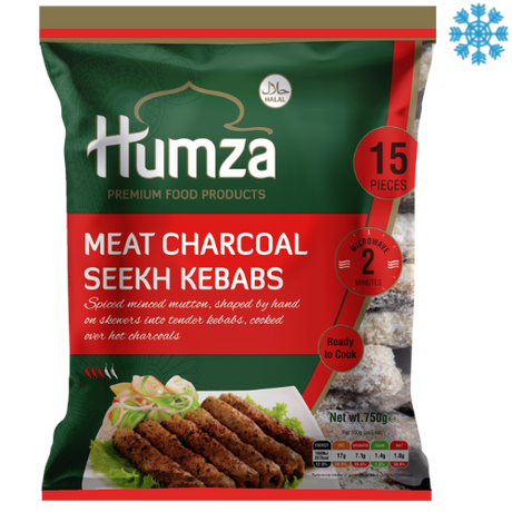 Humza Meat Charcoal Kebab 8X750G (15 Pieces) - Collection Only Frozen Product dimarkcash&carry