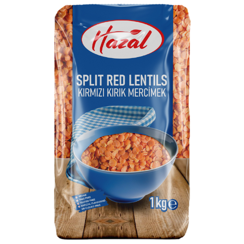 Hazal (130) Red Lentils Split 4X1Kg dimarkcash&carry