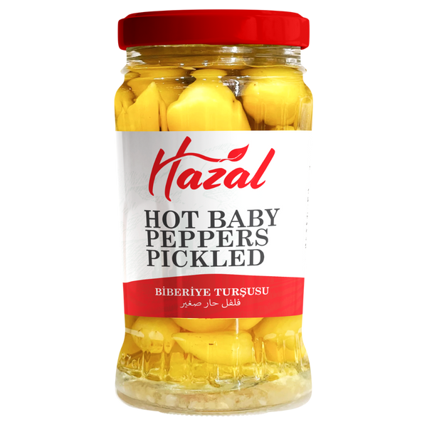 Hazal Hot Baby Pepper Pickles (Biberiye) 6x320Cc dimarkcash&carry