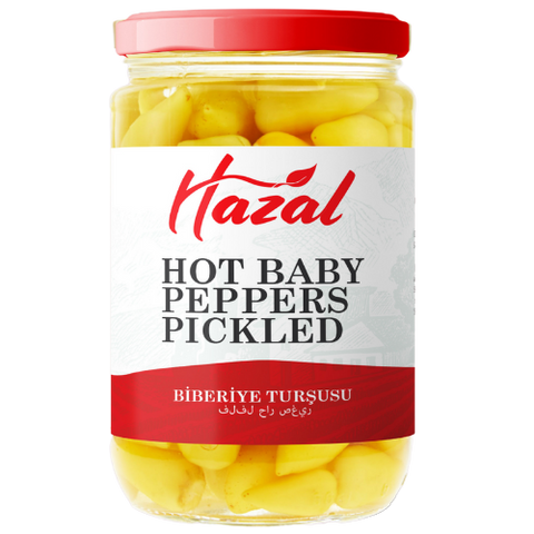 Hazal Hot Baby Pepper Pickles (Biberiye) 6x720cc