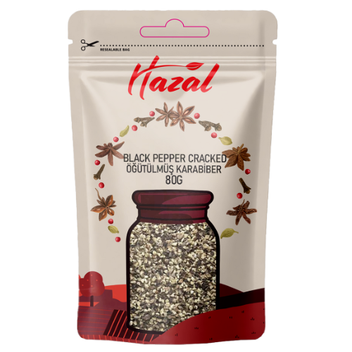 Hazal (502) Black Pepper Cracked 8X80G dimarkcash&carry