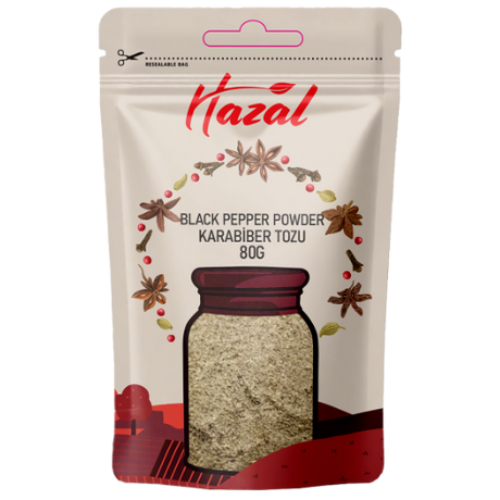 Hazal (503) Black Pepper Powder 8X80G dimarkcash&carry