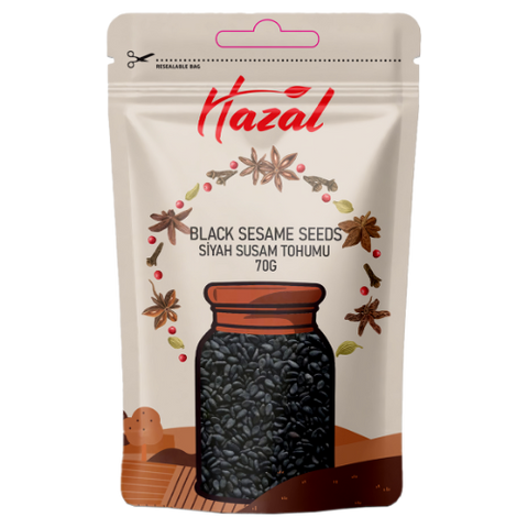 Hazal (505) Black Sesame Seeds 8X70G dimarkcash&carry