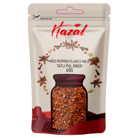 Hazal (528) Red Pepper Flakes Mild 8X60G dimarkcash&carry