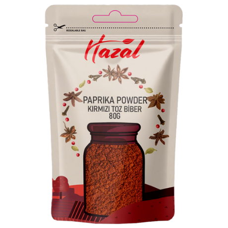 Hazal (555) Paprika Powder 8X80G dimarkcash&carry