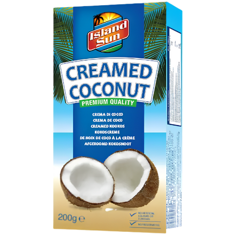 Island Sun Creamed Coconut 12x200g dimarkcash&carry