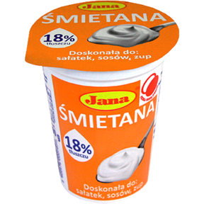 Jana Smietana Sour Cream 18% 12X400G dimarkcash&carry