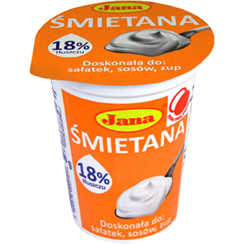 Jana Smietana Sour Cream 18% 12X400G dimarkcash&carry