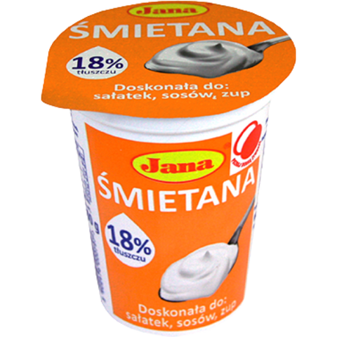 Jana Smietana Sour Cream 18% 12X400G dimarkcash&carry