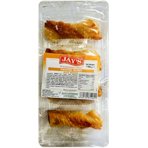 Jays Twisted Honey Puff Pastry 4Pk 15x165g dimarkcash&carry