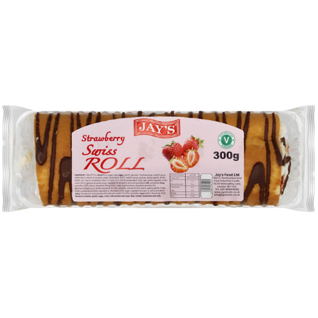 Jays New Swiss Roll Strawberry 5x300g dimarkcash&carry