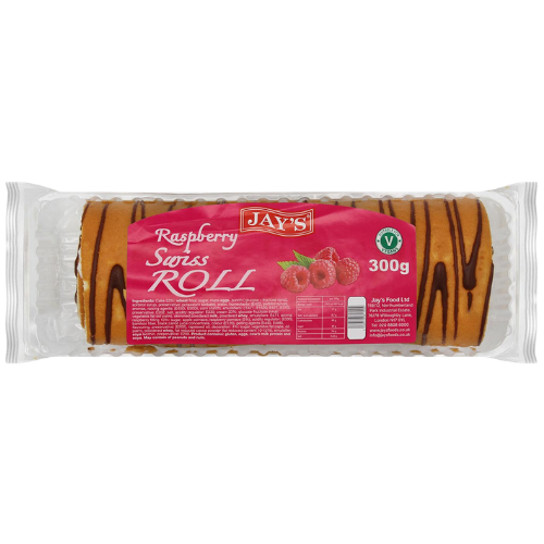 Jays New Swiss Roll Raspberry 5x300g dimarkcash&carry