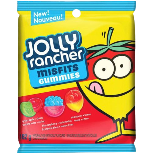 Jolly Rancher Misfits Gummies Peg Bag 10x182g