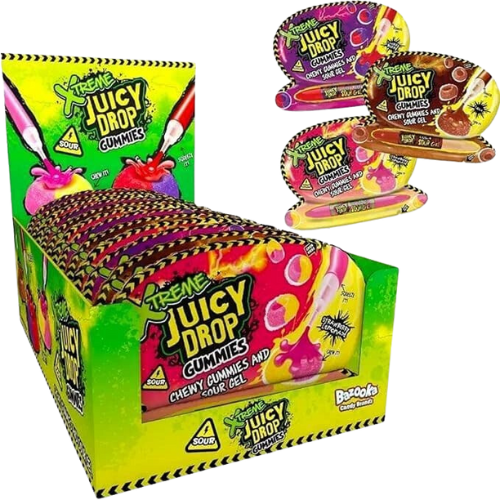 Juicy Drops Xtreme Gummies Bag 12X57G dimarkcash&carry