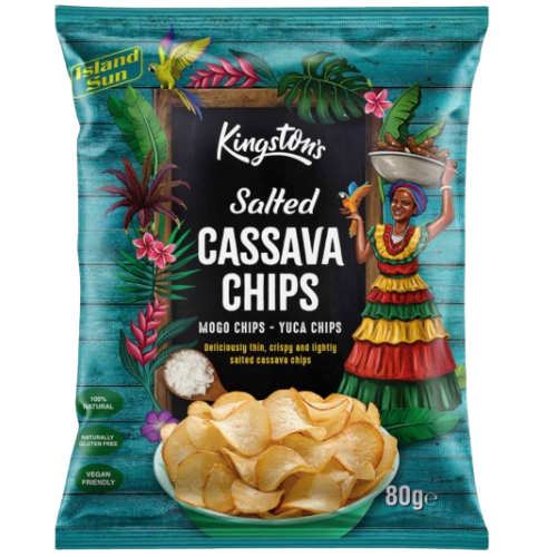 Kingston'S Cassava Chips Salted 24X80G