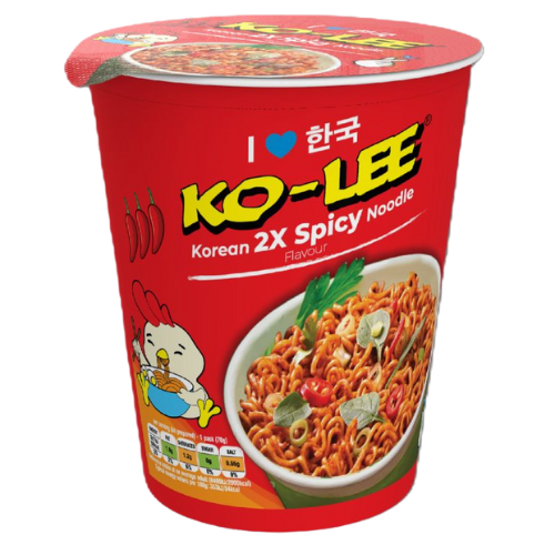 Ko Lee Korean 2x Spicy Noodle Cup 6x65g dimarkcash&carry