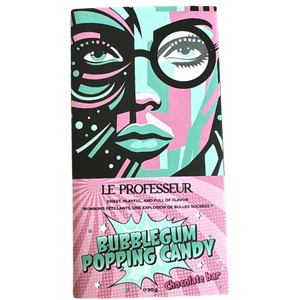 Le Professeur Bubblegum Popping Candy Chocolate Bar 12X90G dimarkcash&carry
