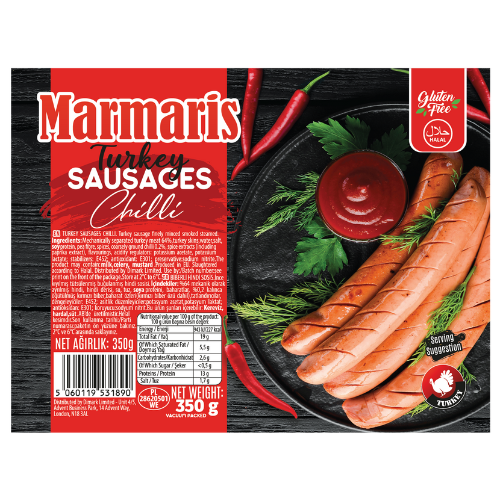 Marmaris Turkey Chilli Sausages Halal 12X350G