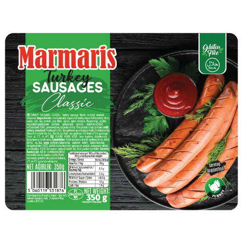 Marmaris Turkey Classic Sausages Halal 12X350G
