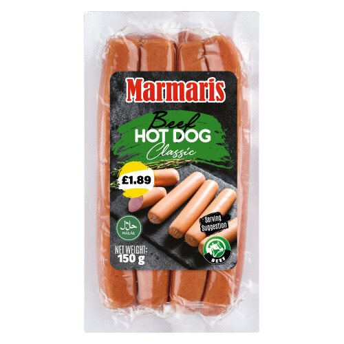Marmaris Hot-Dog Classic Halal 12X150G dimarkcash&carry