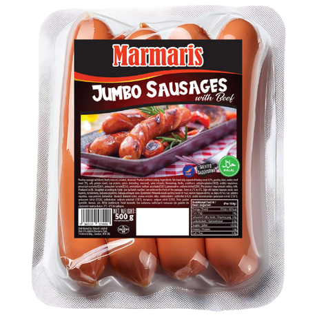 Marmaris (Halal) Jumbo Sausage With Beef 12X500G dimarkcash&carry
