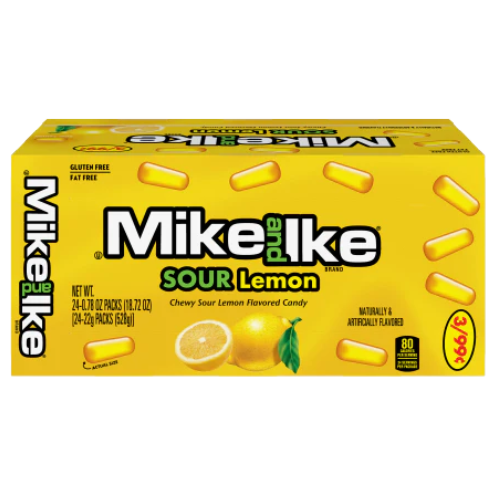 Mike & Ike Sour Lemon 24X22G (Small) dimarkcash&carry