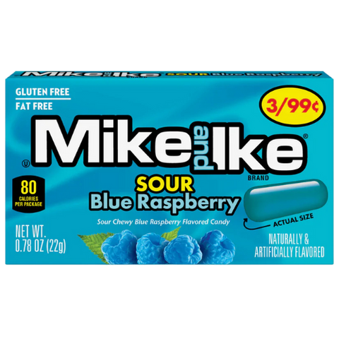 Mike & Ike Sour Blue Raspberry 24x22g (small) dimarkcash&carry