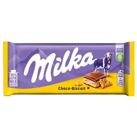 Milka Choco Biscuits Chocolate Bar 18X100G dimarkcash&carry