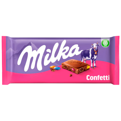 Milka Confetti Chocolate Bar 22X90G dimarkcash&carry