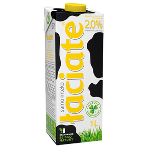 Mlekpol Milk Uht 2.0% Laciate 12X1L Yellow dimarkcash&carry
