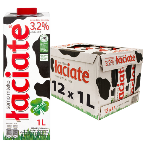Mlekpol Milk Uht 3.2% Laciate 12X1L Red dimarkcash&carry