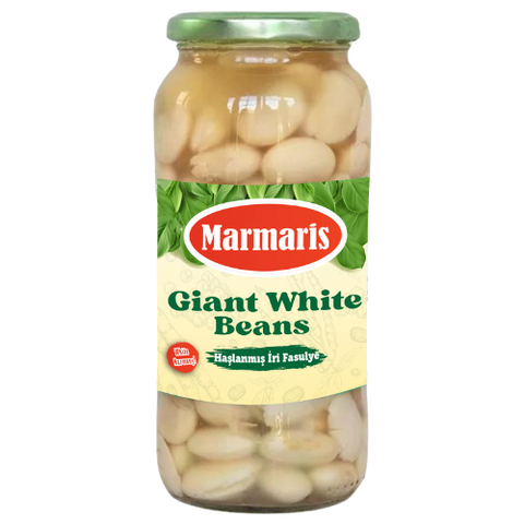Marmaris Giant White Beans Jar 12x580ml dimarkcash&carry