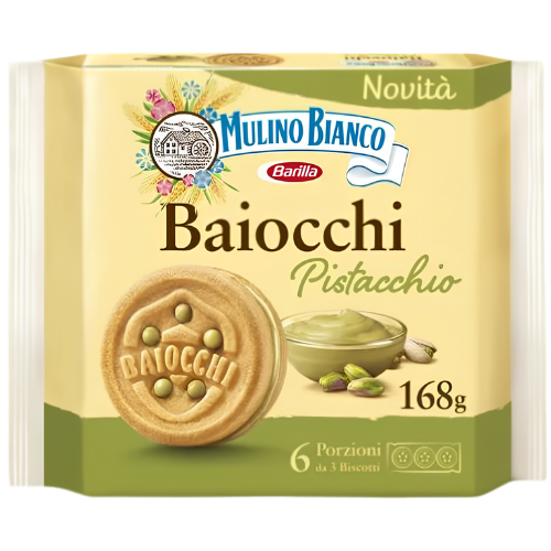 Mulino Bianco Baiocchi Pistachio 9x168g dimarkcash&carry