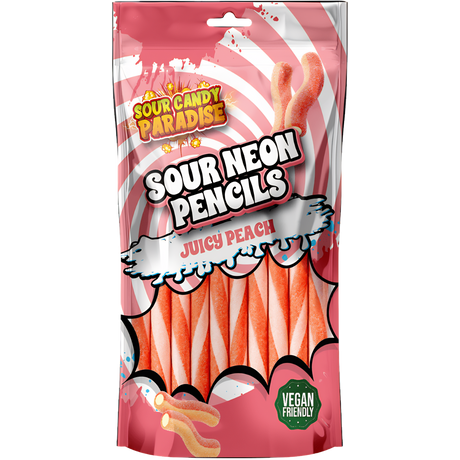 Neon Pencils Sour Juicy Peach 12X130g dimarkcash&carry